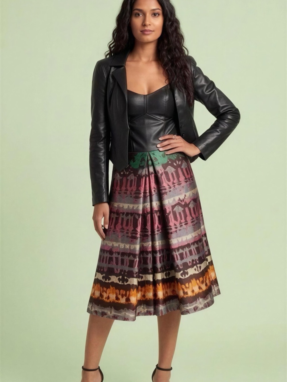 Lamb leather YOANA BARASCHI set (jacket and dress!)